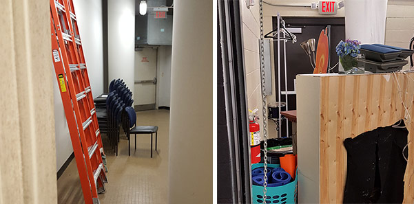 Egress Obstructions at Exit Doors